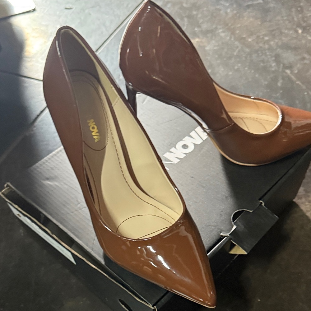 Fashion Nova Chocolate Patent Heels